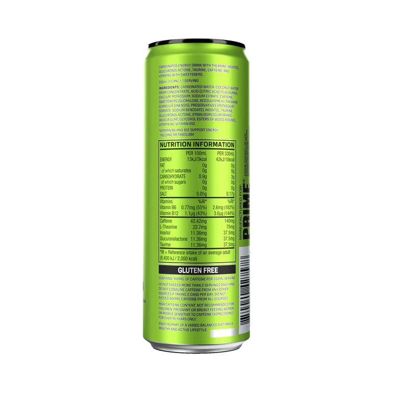 PRIME Energy Lemon Lime 355ml