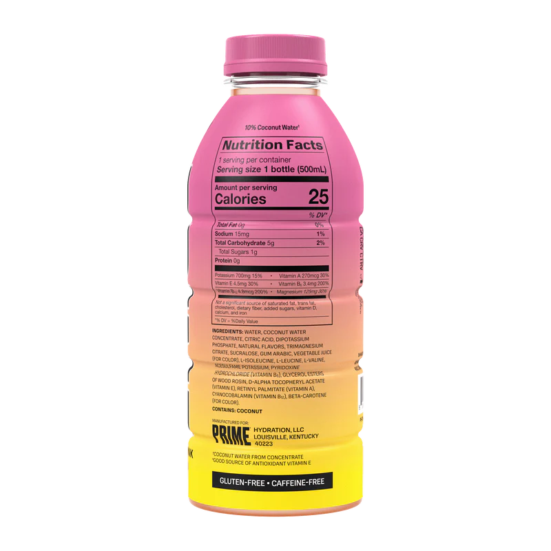 PRIME Hydration Strawberry Banana 500ml