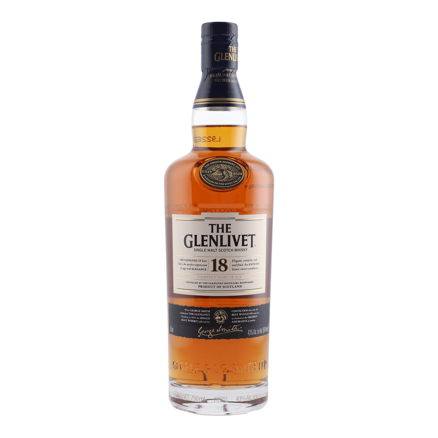 Whisky The Glenlivet 18Yo 750ml - La Escocesa