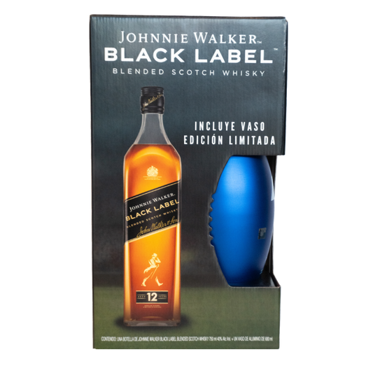 Johnnie Walker Black Label 750 ml + Vaso NFL 600 ml