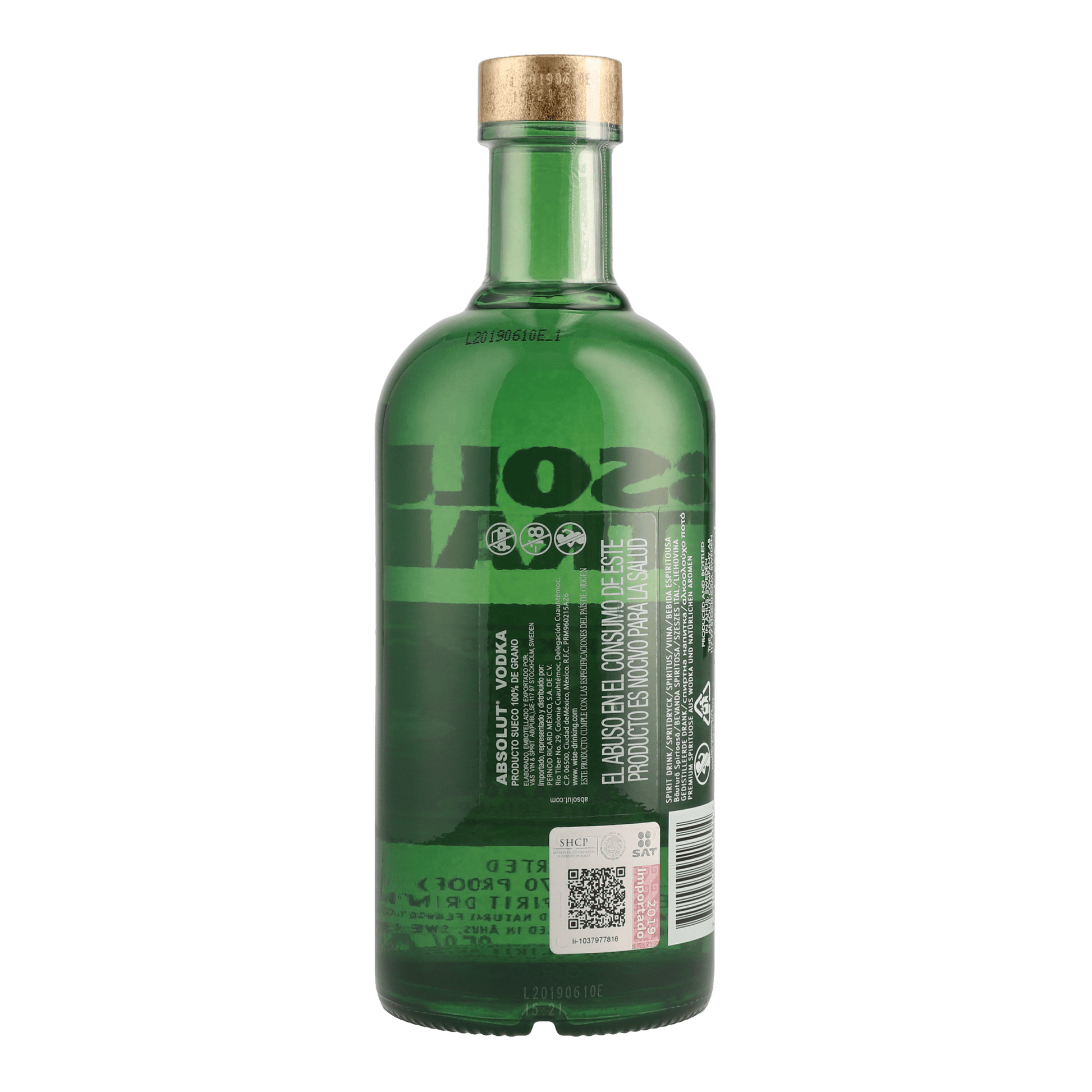 Vodka Absolut Extrakt 700ml - La Escocesa