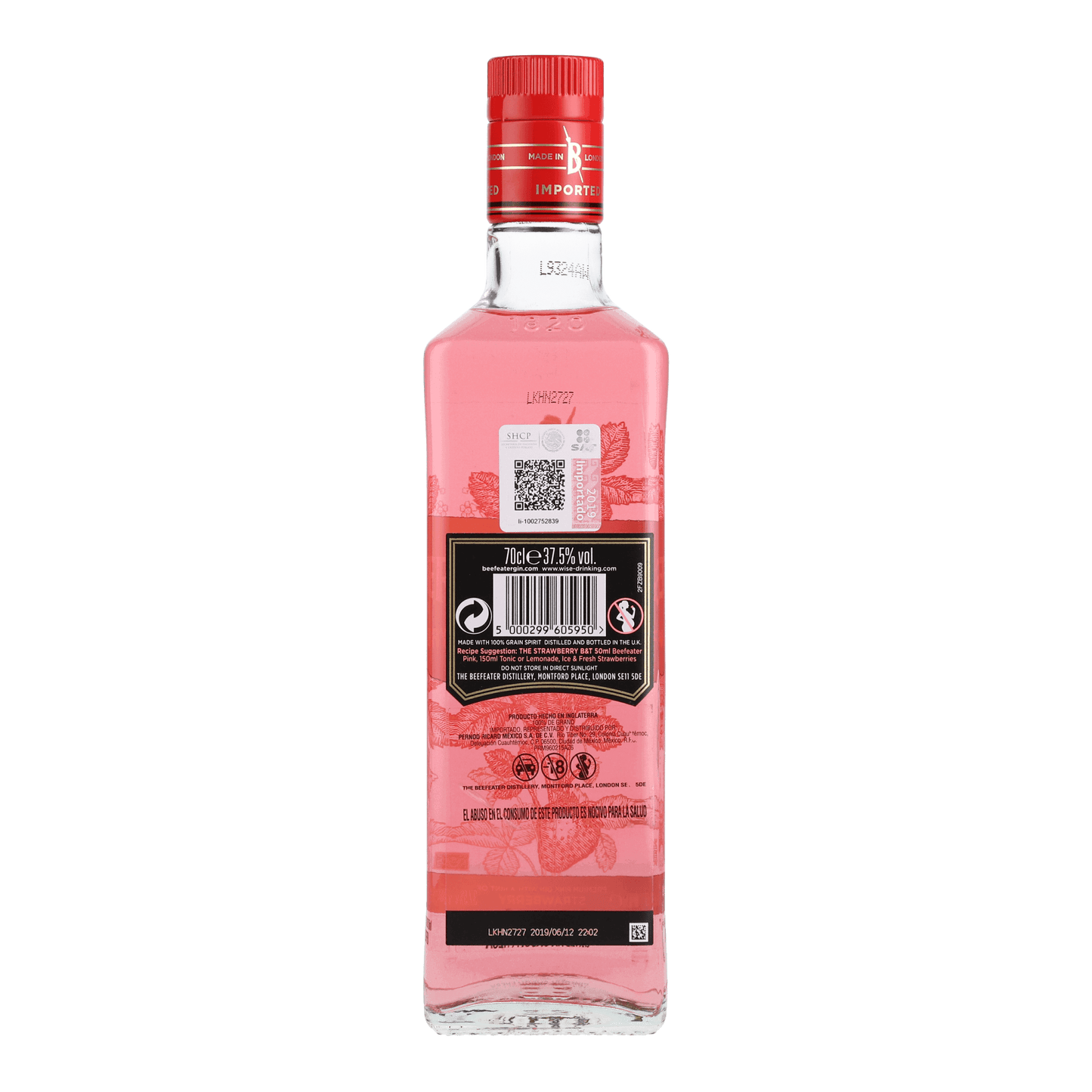 Gin Beefeater Pink Stranberry 700ml - La Escocesa