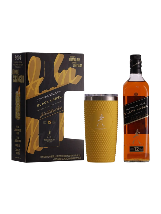 Whisky Johnnie Walker Black 12 Años 750 ml con Termo Tumbler Edición Especial - La Escocesa